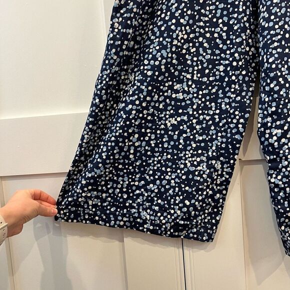 Agnes B Women’s US 10 Blue Polka Dot Cropped One Piece Jumpsuit Pockets Cotton - Picture 7 of 15